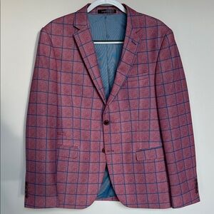Men's Pink Checkered Blazer